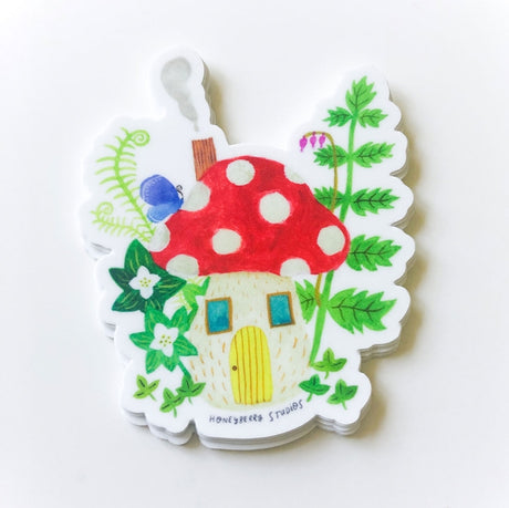 Mushroom House Sticker