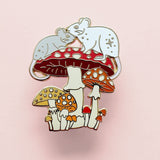 Mushroom Mice Enamel Pin – Autumn Fall Collection