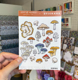 Mushrooms + Fungi Sticker Sheet