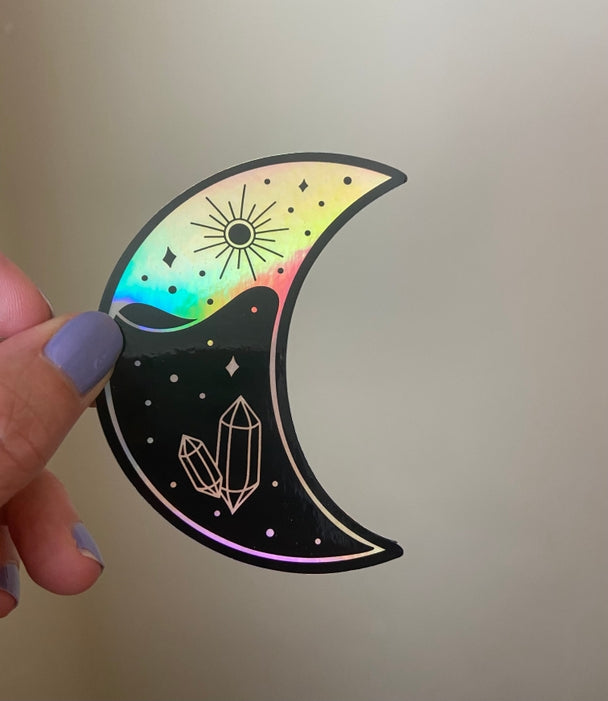 Mystic Moon Holographic Sticker