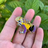 Yellow & Purple Frog Pin - 25% To Charity