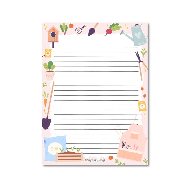 Gardening Green Thumb Delights Notepad A5