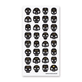 Numbered Skulls Sticker Sheet