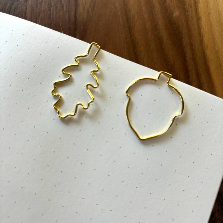 Oak Leaf & Acorn Paper Clip Set