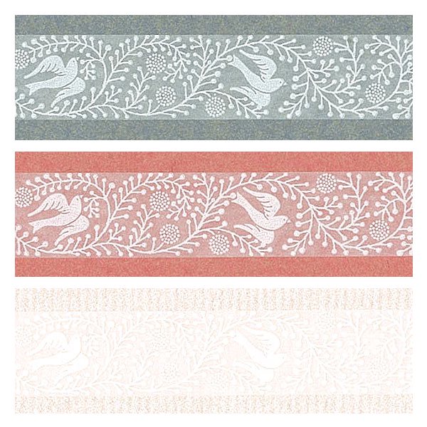 Oboro Bird White Washi Tape