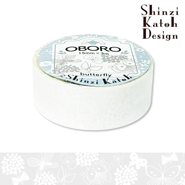 Oboro Butterfly White Washi Tape