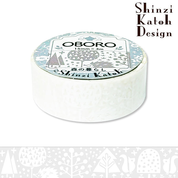 Oboro Forest White Washi Tape