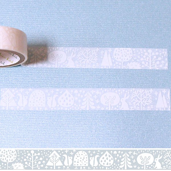 Oboro Forest White Washi Tape