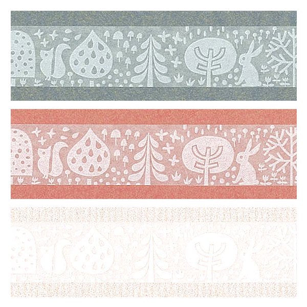 Oboro Forest White Washi Tape