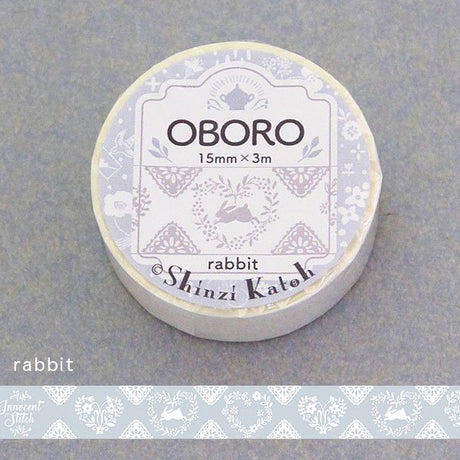 Shinzi Katoh Oboro Rabbit White Washi Tape