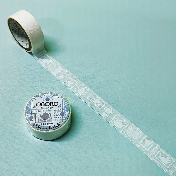 Oboro Tea Time White Washi Tape