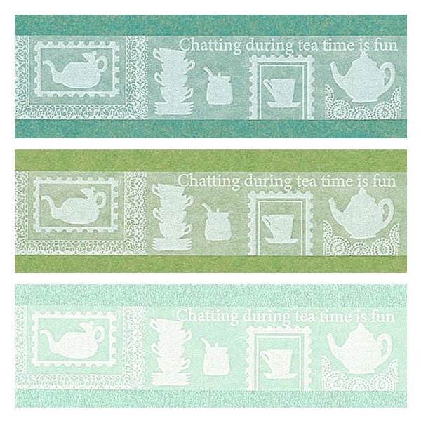 Oboro Tea Time White Washi Tape