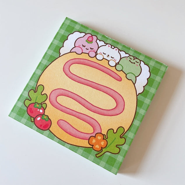 Omelette Rice Square Memo Pad