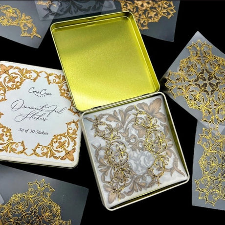 Ornaments Foil Sticker Tin Box