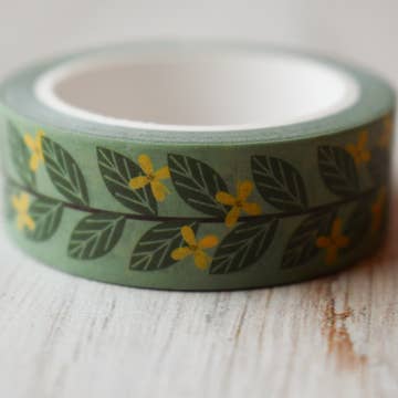 Osmanthus Flowers and Tea Leaves Washi Tape