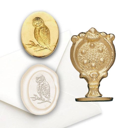 Owl Florentine Brass Wax Seal Stamper
