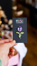 Pansy Flower Enamel Pin