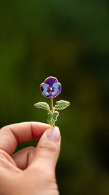 Pansy Flower Enamel Pin