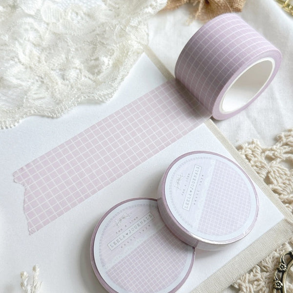 Pastel Pink Grid Washi Tape 30mm