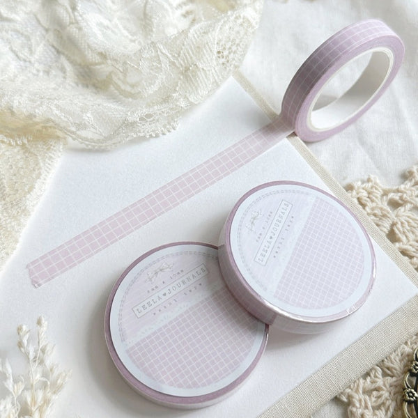 Pastel Pink Grid Washi Tape 8mm