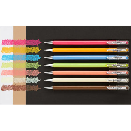 Pentel Hybrid Mattehop Gel Pen Set B Sweet - 7 Colors