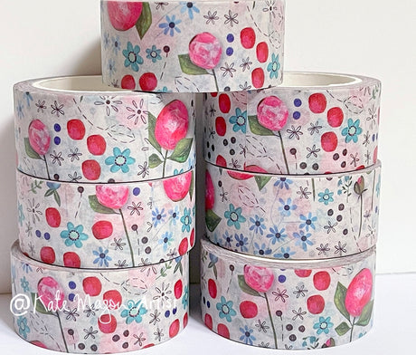 Peony Floral Washi Tape