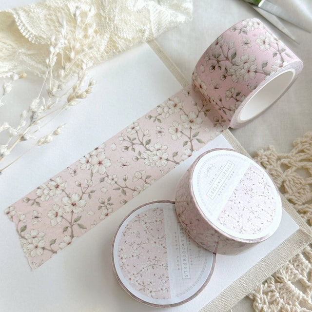 Pink Sakura Floral Washi Tape 30mm