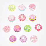 Pink Temari Balls Washi Roll Sticker Bande