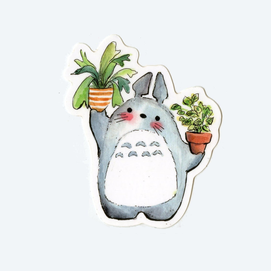 Pegatina de vinilo de Totoro de plantas 