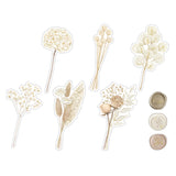 Poche Bouquet Flower Flake Sticker Ivory