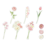 Poche Bouquet Flower Flake Sticker Pink