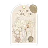 Pegatinas de flores en forma de copos de Poche Bouquet color marfil 