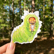 Polyphemus Caterpillar W/ Letter Weatherproof Vinyl Sticker