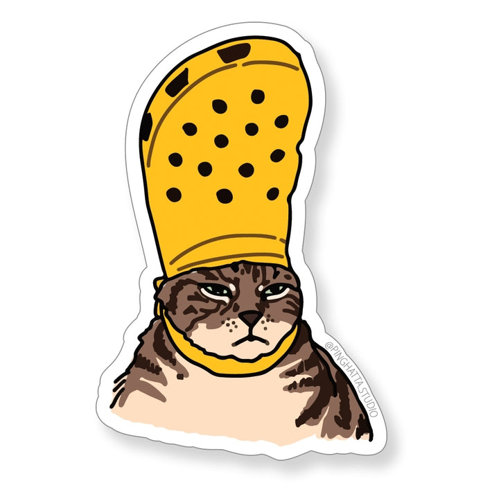 Pope Cat Meme Sticker