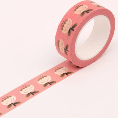 Poppy Floral Washi Tape - Pink