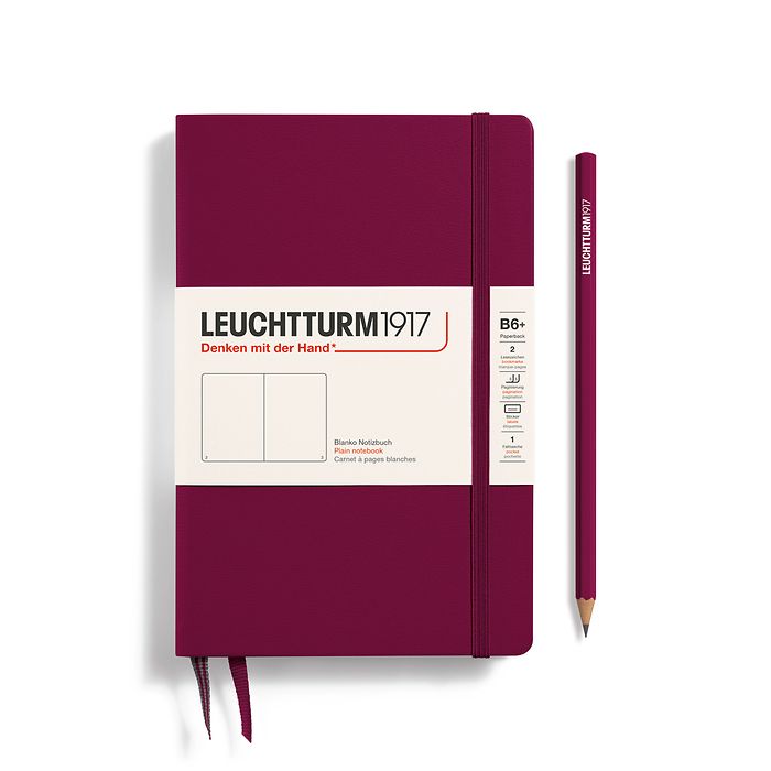 Port Red Hardcover Paperback (B6) Notebook