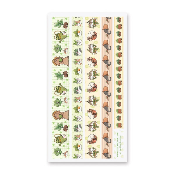 Pottery Pals Washi Strips Sticker Sheet