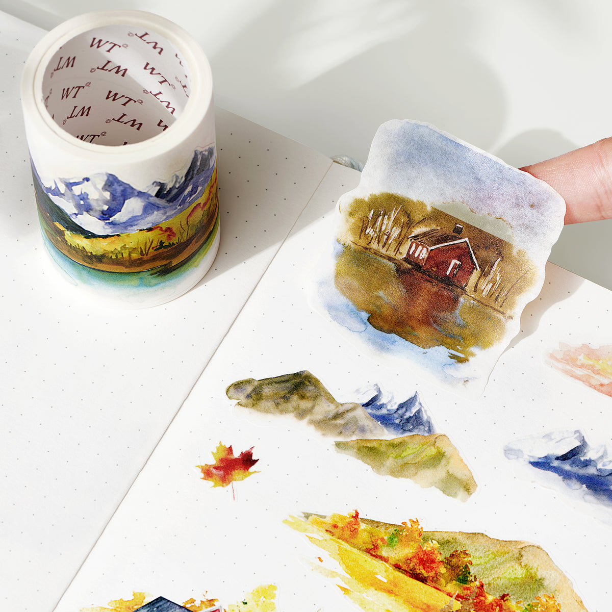 Pre-cut Autumn Symphony Wide Washi / PET Tape