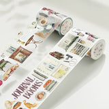 Pre-cut Cats and Books Wide Washi / PET Tape