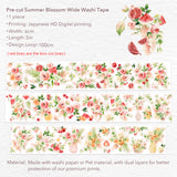 Pre-cut Summer Blossom Wide Washi / PET Tape