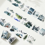 Pre-cut Winter Whispers Wide Washi / PET Tape