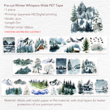 Pre-cut Winter Whispers Wide Washi / PET Tape