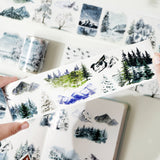 Pre-cut Winter Whispers Wide Washi / PET Tape