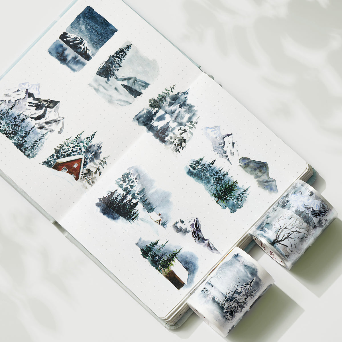 Pre-cut Winter Whispers Wide Washi / PET Tape