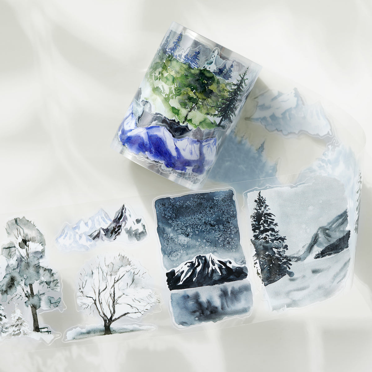 Pre-cut Winter Whispers Wide Washi / PET Tape