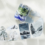 Pre-cut Winter Whispers Wide Washi / PET Tape