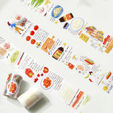 Pre-cut Dinner Time Wide Washi / PET Tape