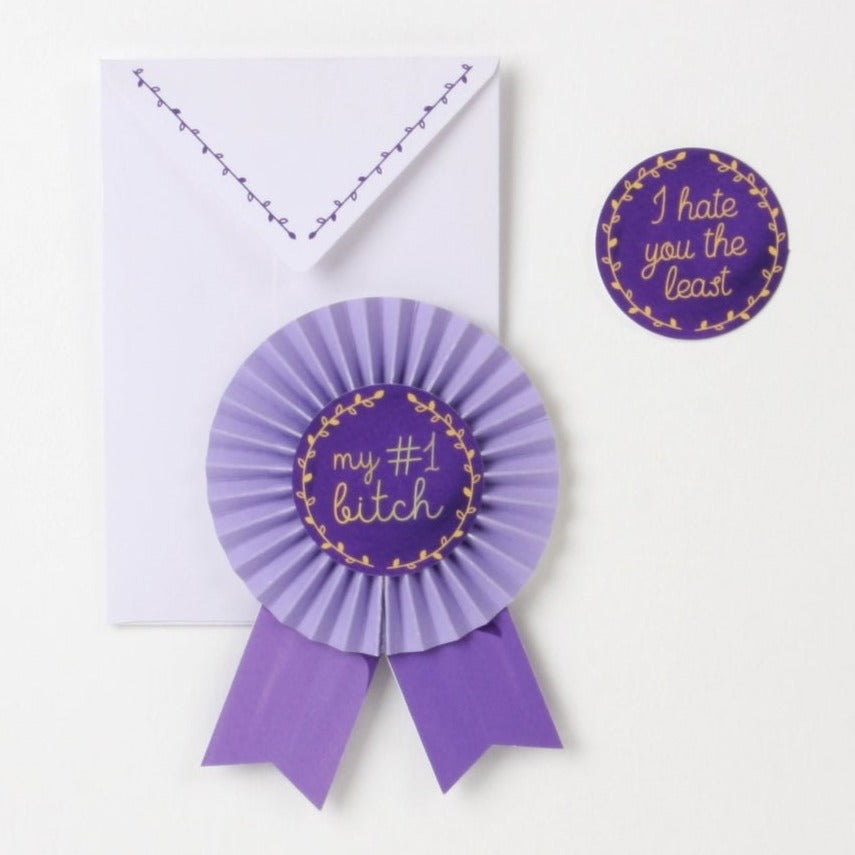 Prize Ribbon Die-cut Card