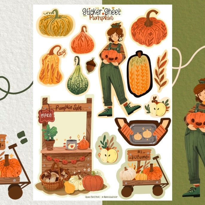 Pumpkin Sticker Sheet