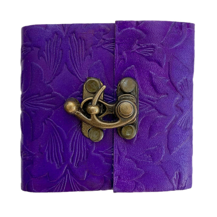 Purple Embossed Mini Journal 3 X 3